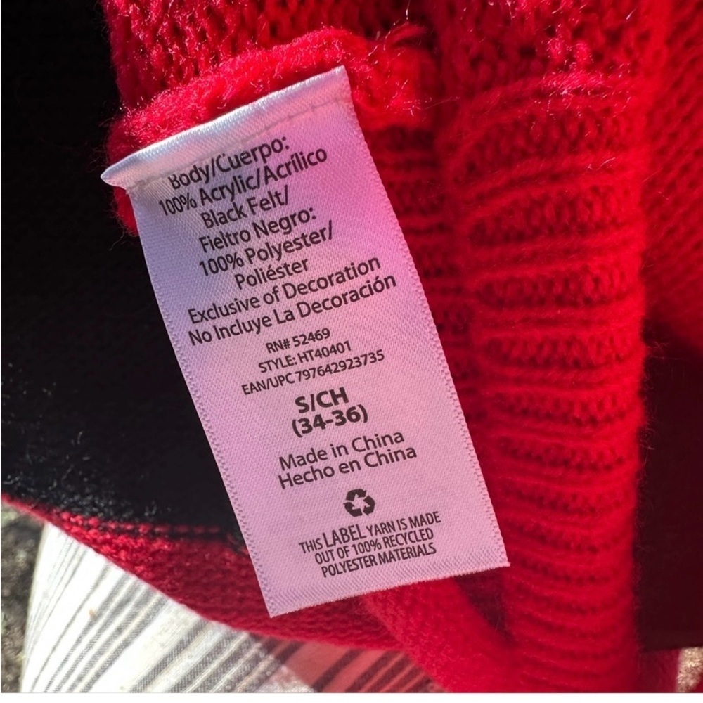 Men's Festive Red Santa Sweater actually holds a 6pack around the belt. - Picture 5 of 6